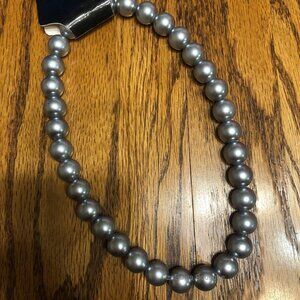 Grey Pearl Chunky Bead Necklace NK1520P Handmade NWT Boutique